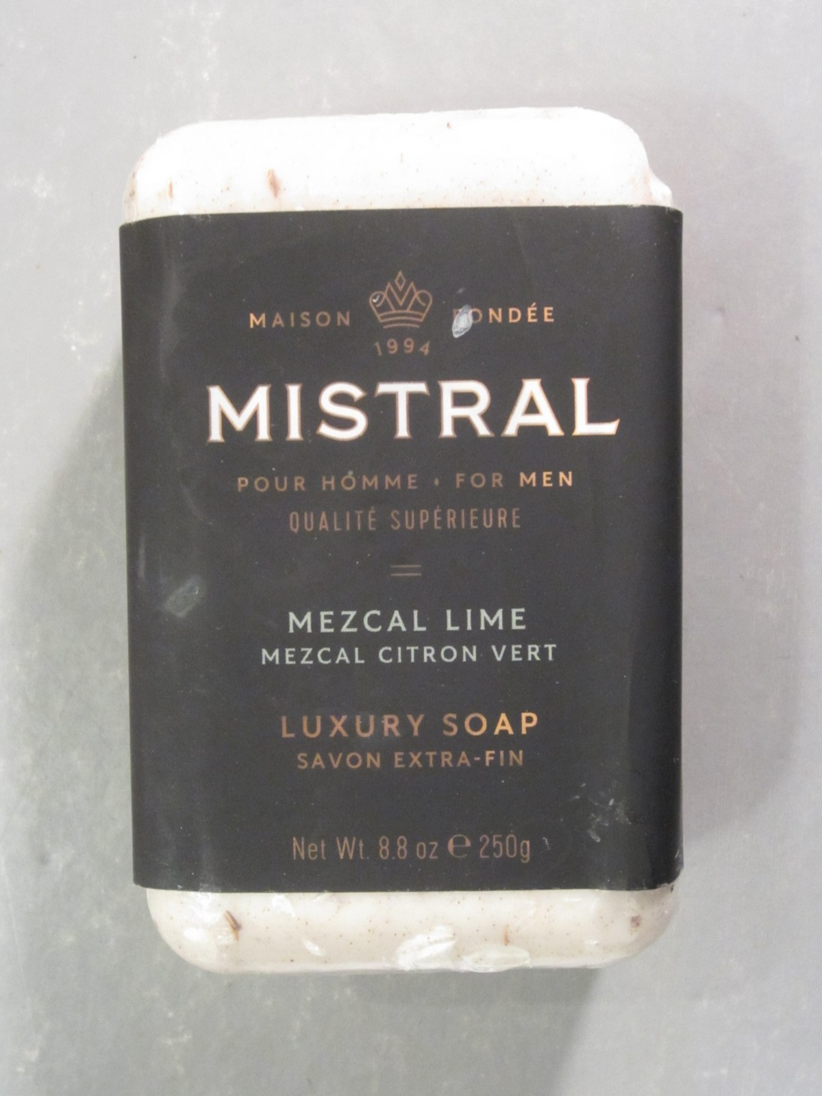 Mistral Bar Soap Organic Mezcal Lime Large 8.8 Ounce Crafted Soaps Original