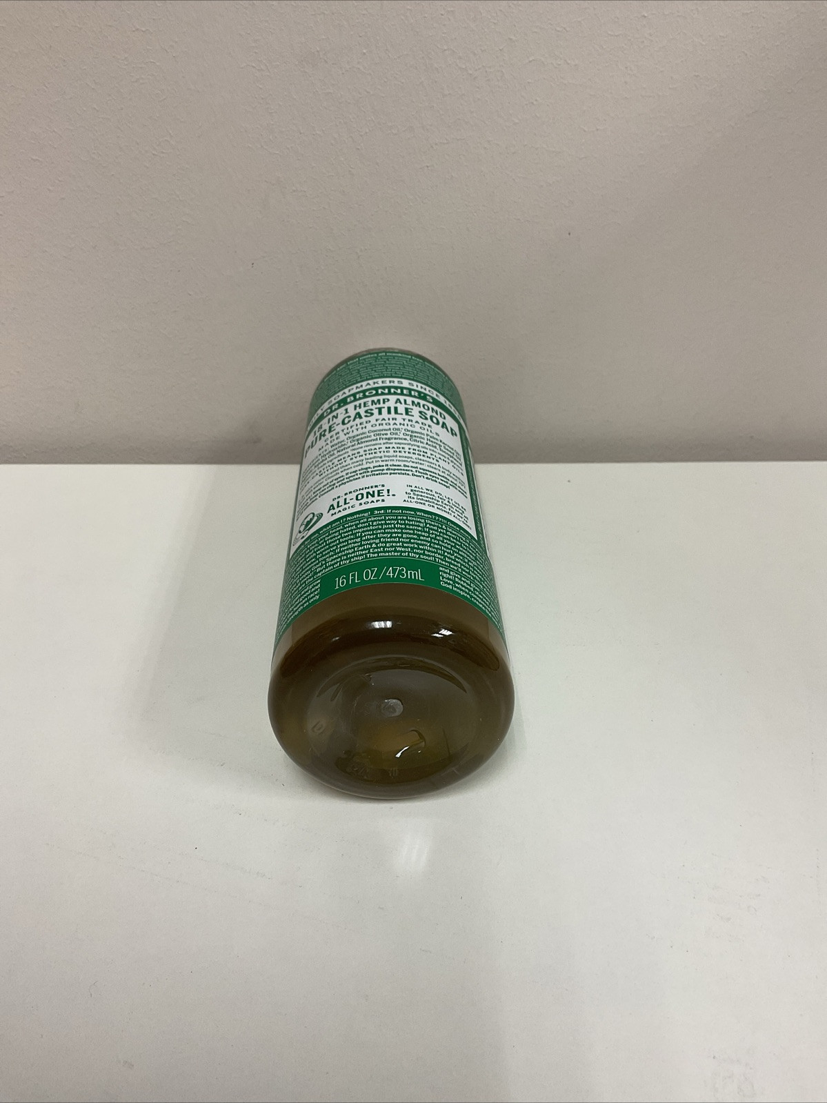 Sealed Dr Bronner’s 18-In-1 Hemp Almond Pure-Castile Soap 16fl oz 473ml