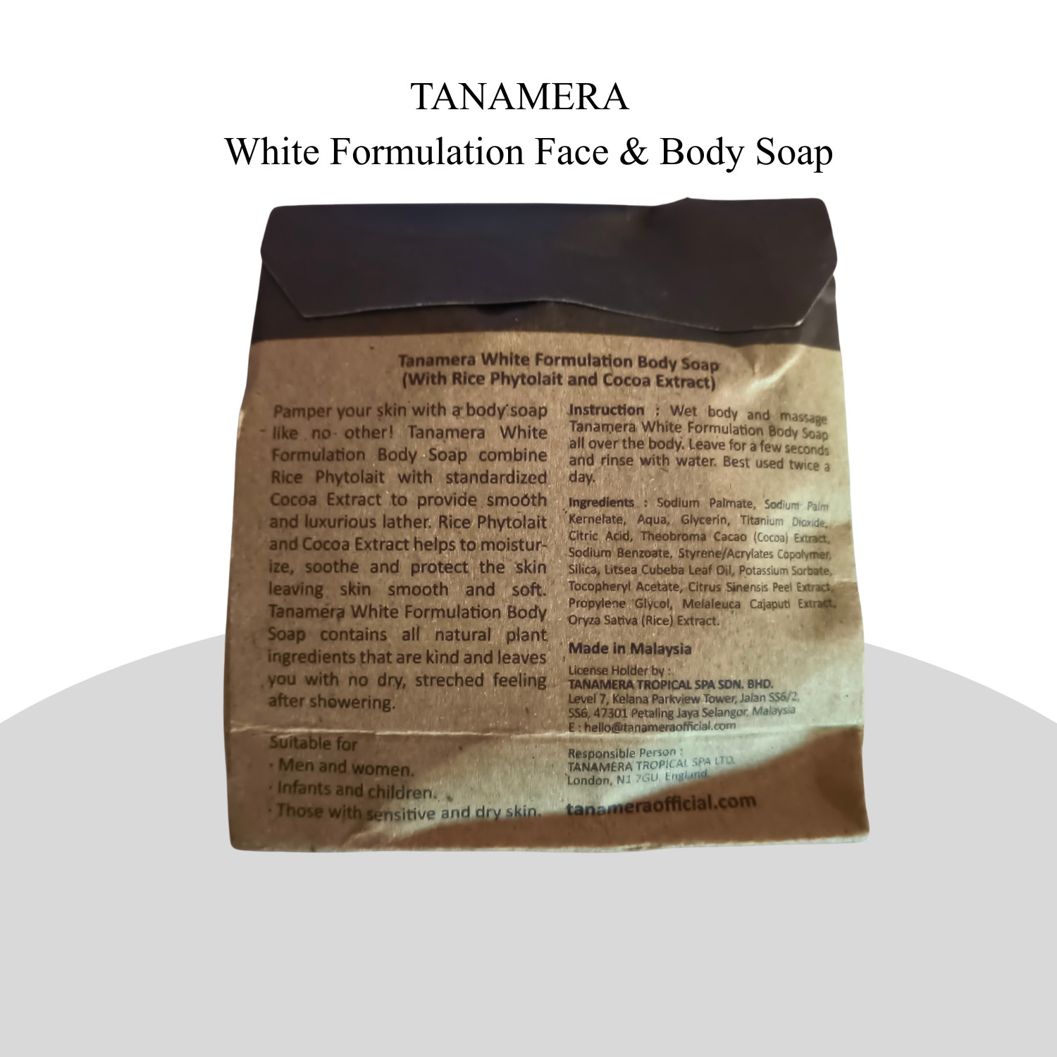 TANAMERA Natural Herbal Body & Face Scrub Soap Clear Skin & Remove Oil Anti Acne