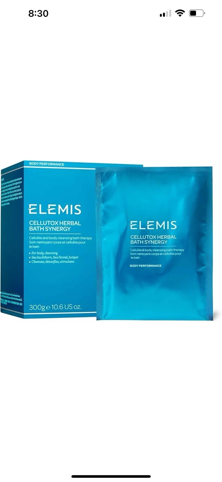 Elemis Cellutox Herbal Bath Synergy 300g 10.6 fl oz 10 Sachets EXP 2026 GENUINE