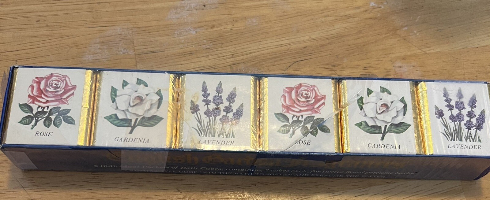 VTG ENGLISH GARDEN BATH FRAGRANCE CUBES NOP MADE IN ENGLAND See Description