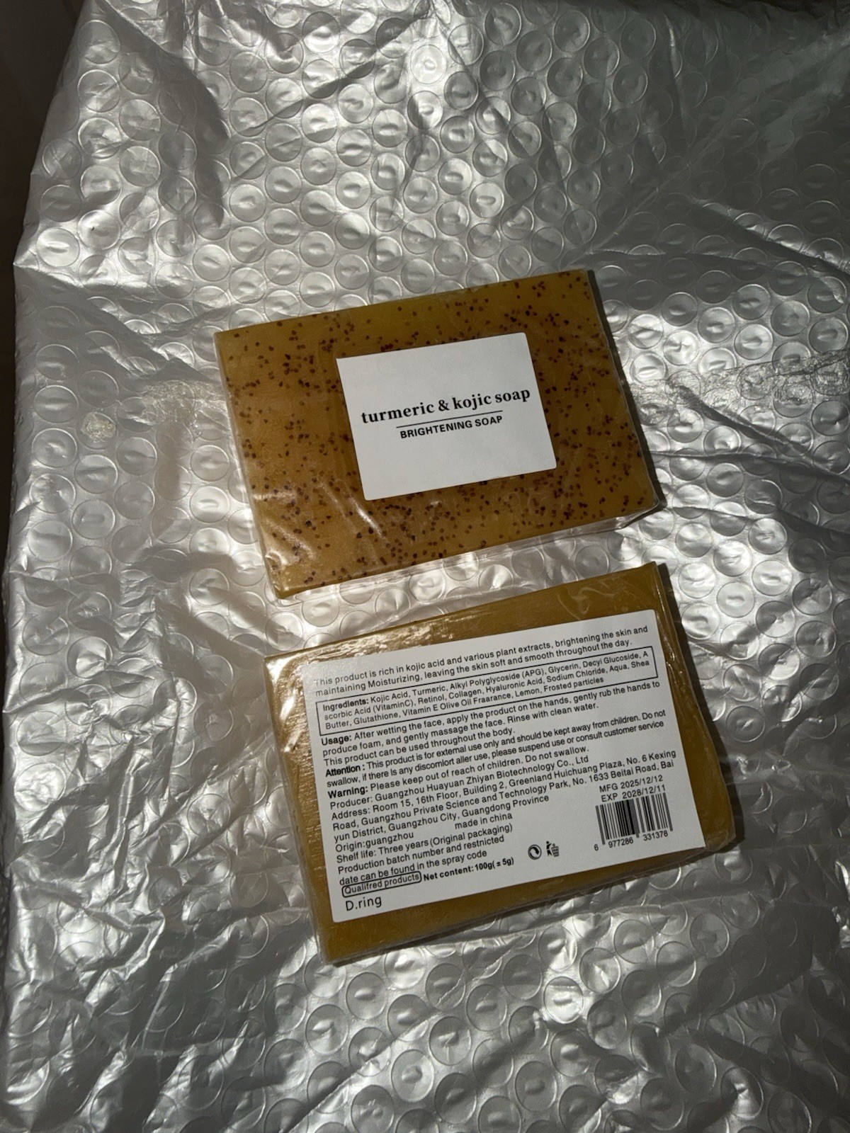 Lemon Turmeric Kojic Acid Soap Bar for Face and Body Brightening
