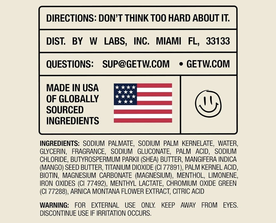W by Jake Paul Hydrating Moisturizing Soap Bar Original, 5 oz