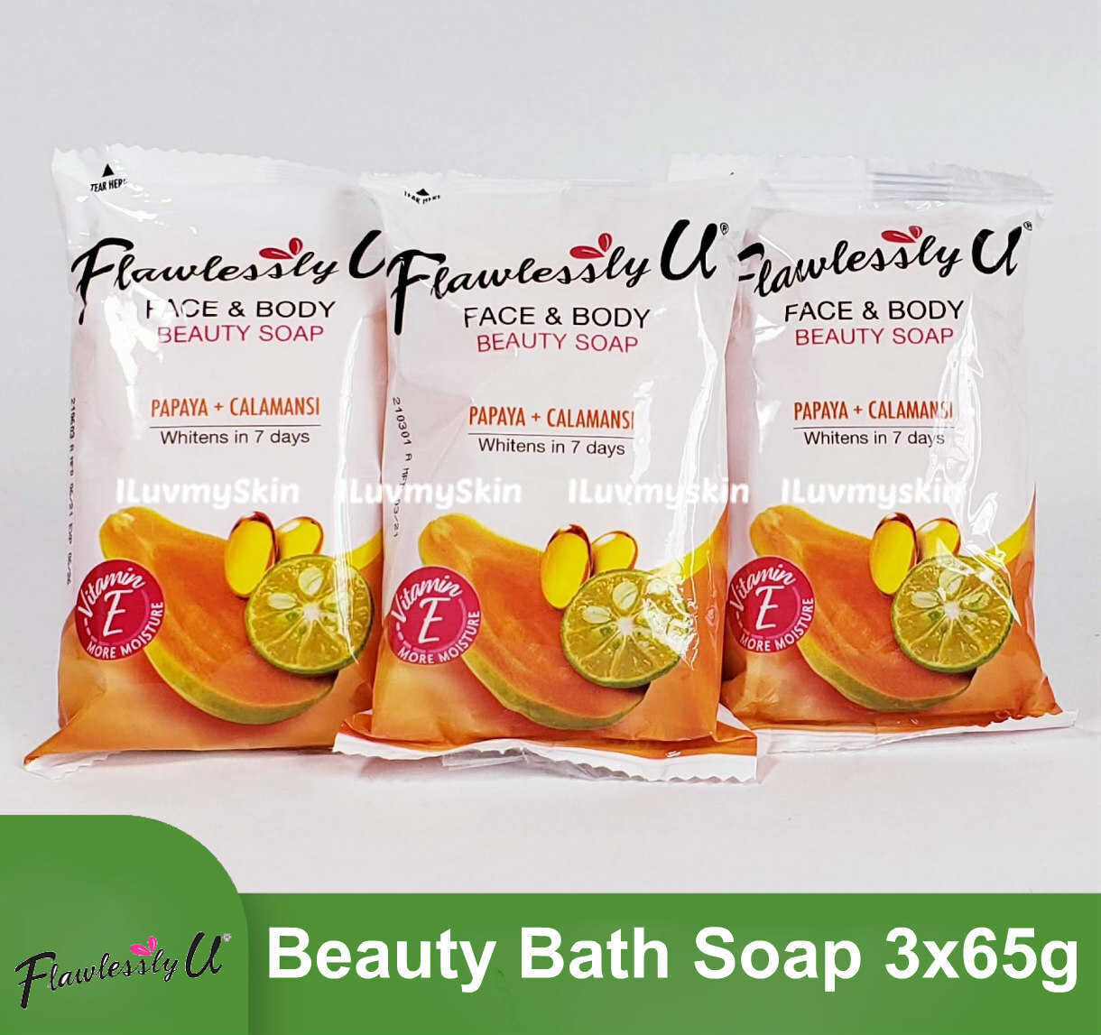 Flawlessly U 2in1 Papaya Calamansi Whitening Soap 3x65g