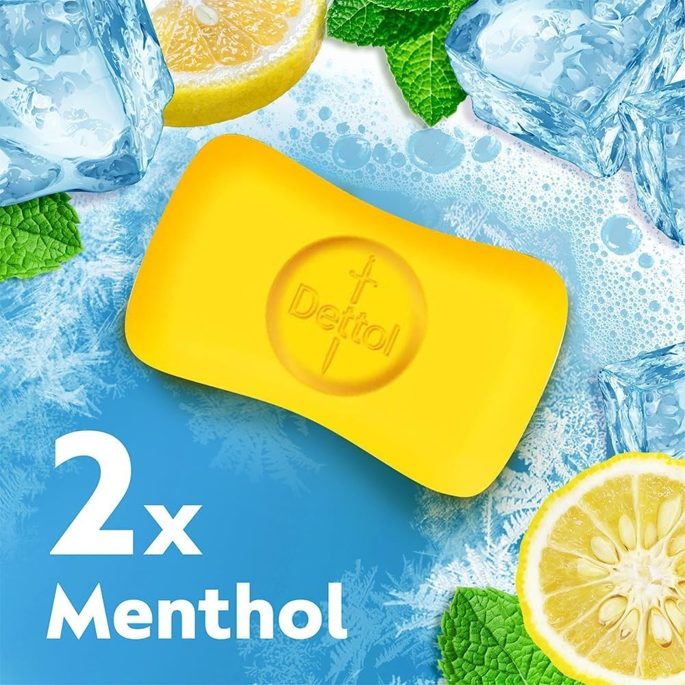 Dettol Lime Fresh (Lime Cool) Bathing Soap Bar 12hr Freshness, 100gm Pack of 4