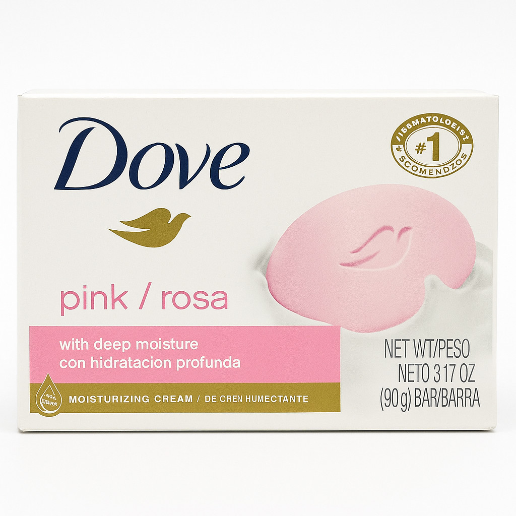 Dove Pink Beauty Cream Bar Soap, 90Gram / 3.17 Ounce Bars (Pack of 8)