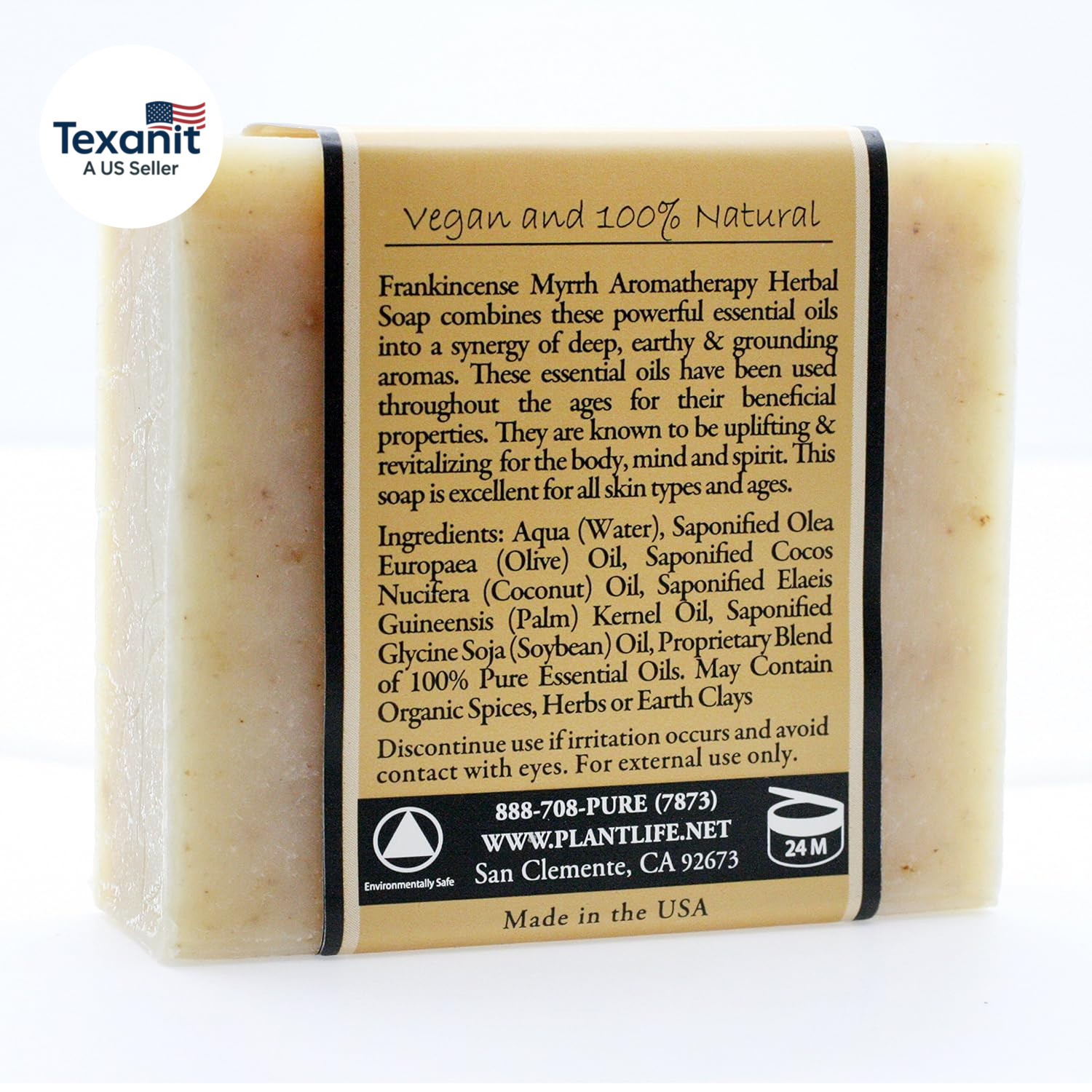 Frankincense Myrrh Bar Soap – Moisturizing and Soothing Soap for Your Skin – Han