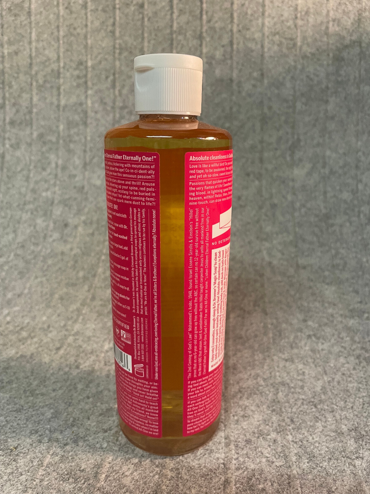 DR. BRONNER’S Pure Castile Soap 18-in-1 HEMP ROSE 16 Fl. Oz. NEW