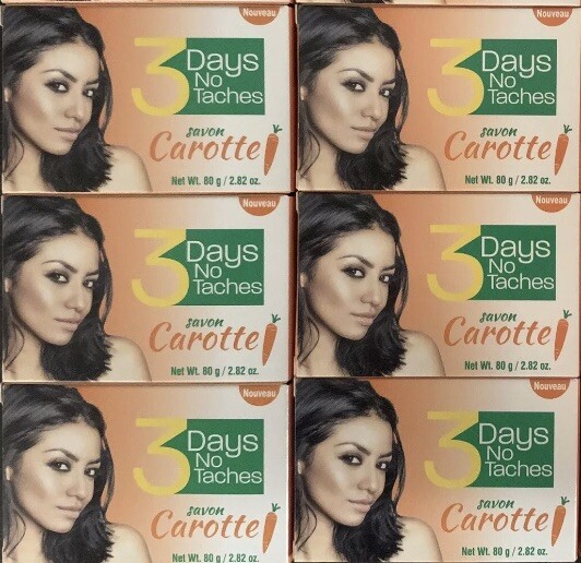 (Pack of 12) 3 Days No Taches Carrot Soap 80g each