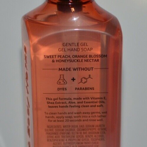 1 NEW BATH & BODY WORKS GEORGIA PEACH GENTLE GEL HAND SOAP WASH ESSENTIAL OILS