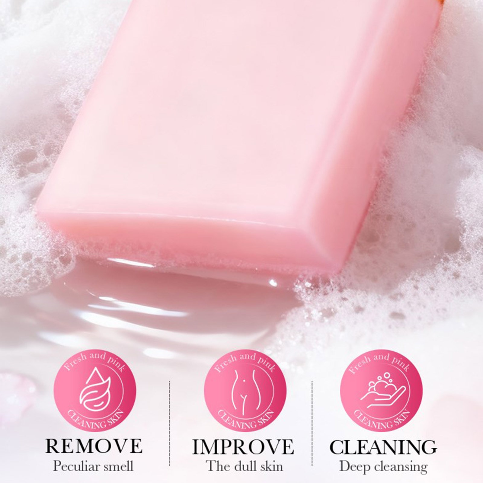 Women Strawberry-Scented For Private Personal Care Soap With Foaming Net 100g