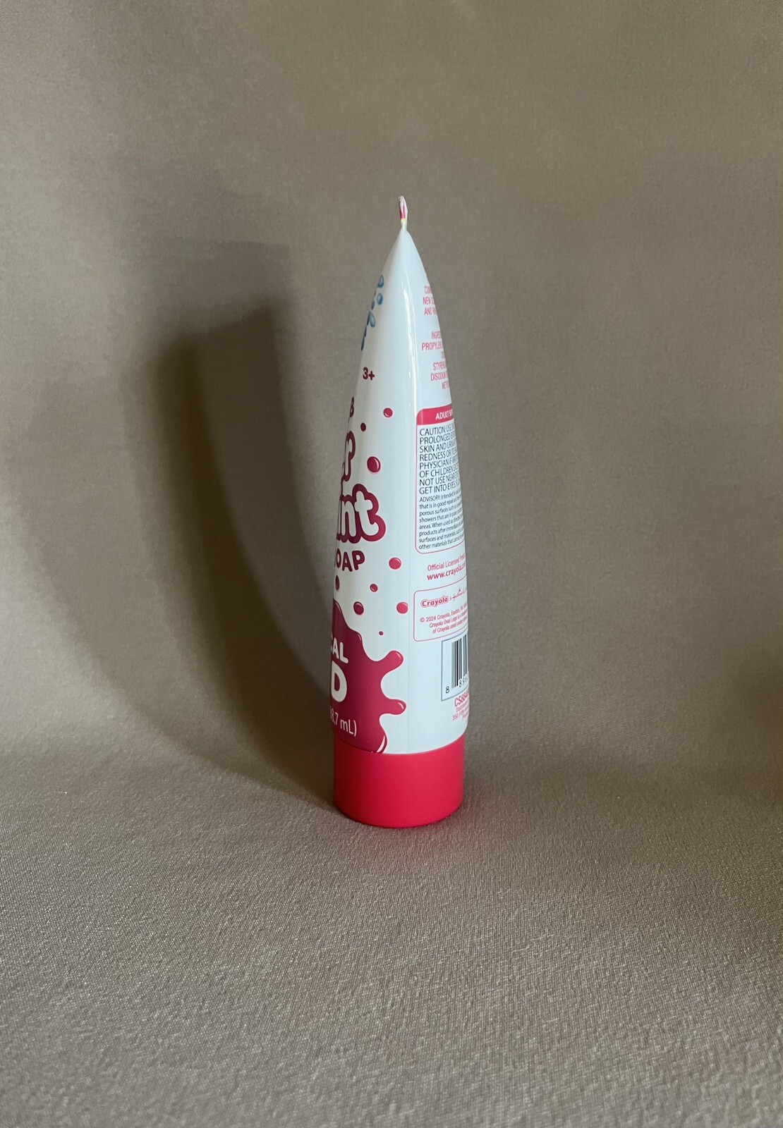 3 Oz. Crayola Bathtub Fingerpaint Soap Radical Red~6 1/4” Tall, For Ages 3+, New