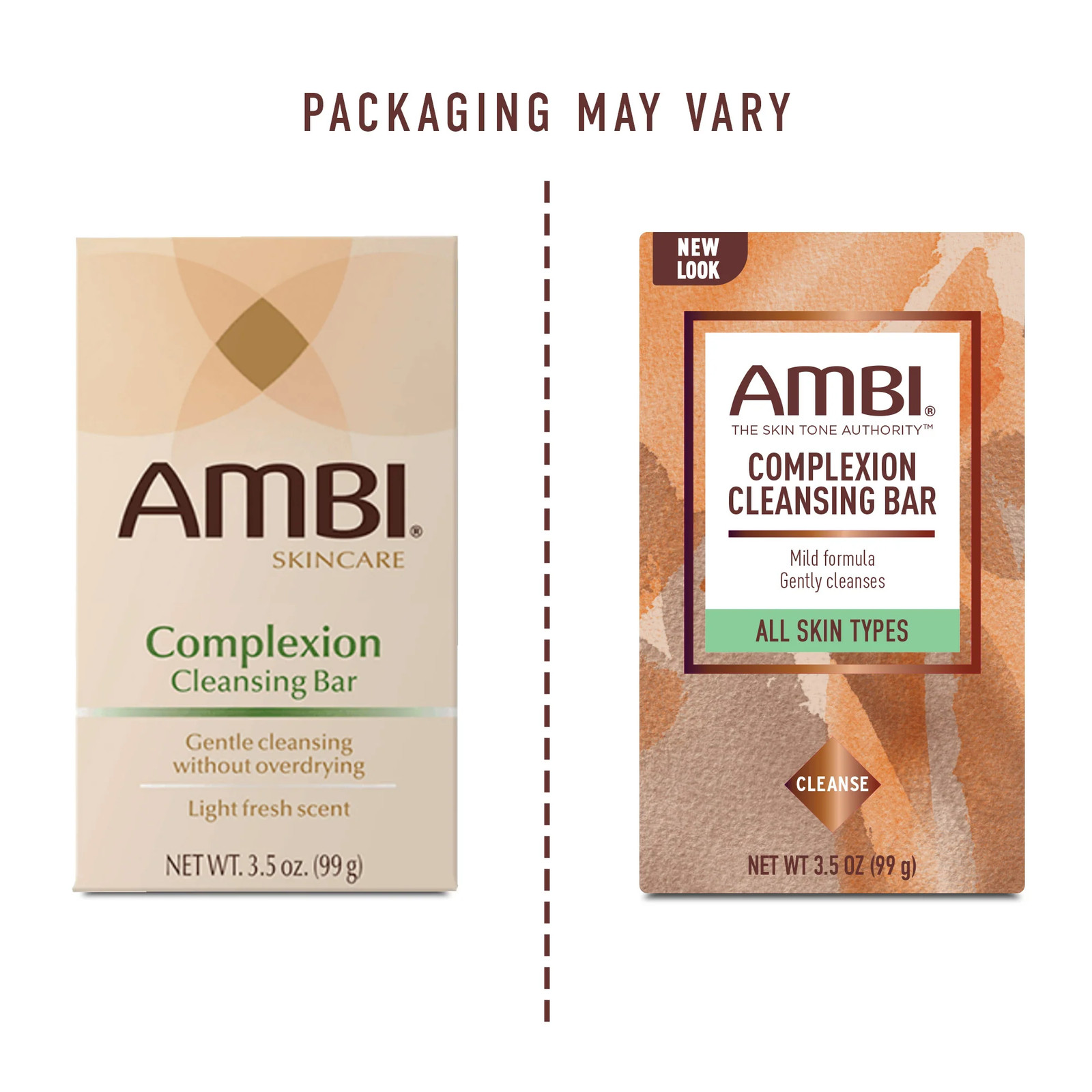 AMBI Complexion Gentle Cleansing Bar Light Fresh Scent All Skin Types 3.5 Oz 2PK