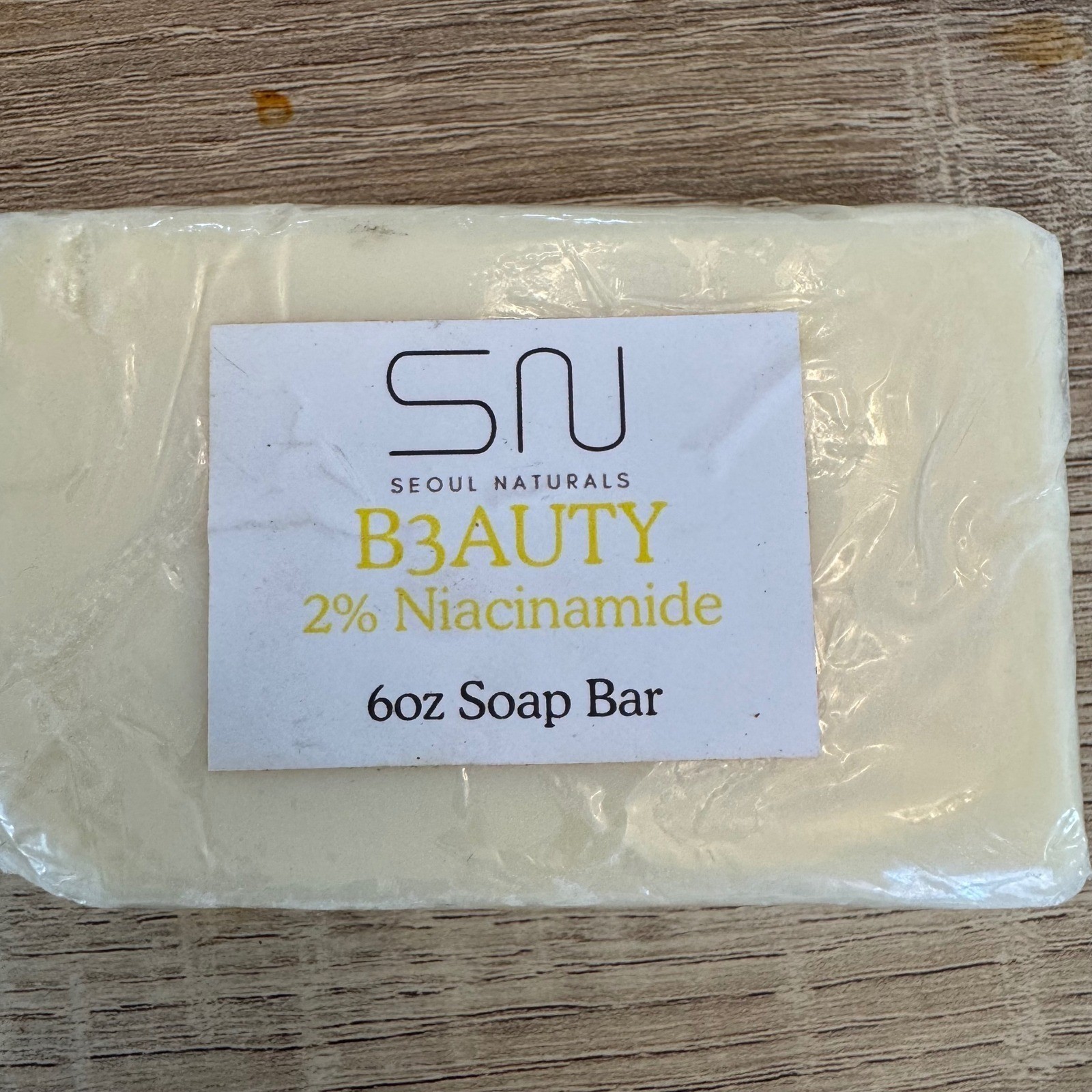 Seoul Naturals B3AUTY 2% Niacinamide 6oz Soap Bar Brightening Skin Care New
