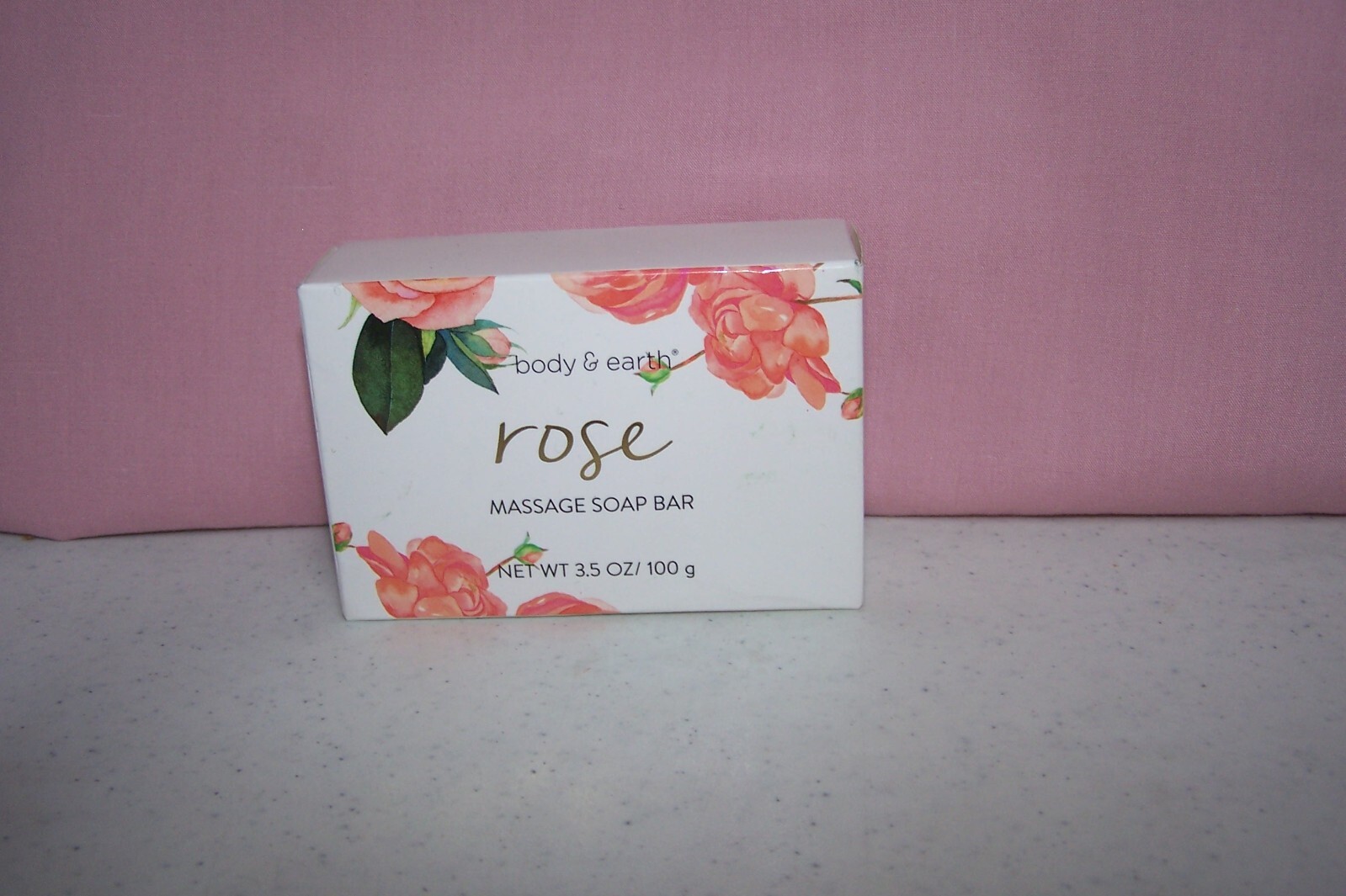 Body & Earth Rose Massage Soap Bar 3.5 oz./100 g. NEW in Box Sensual Soap