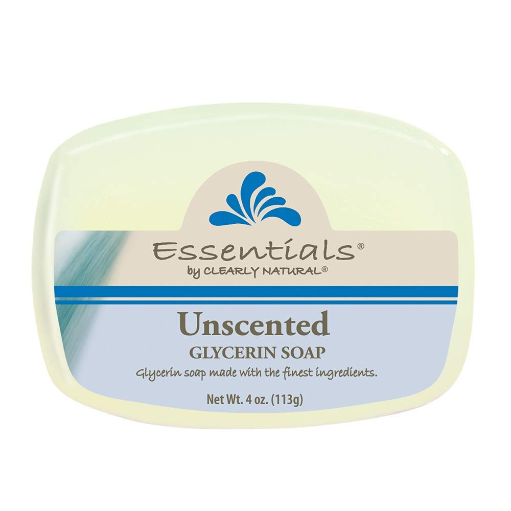 New Essentials Glycerin Bar Soap, Unscented, 4 Ounce, Pack of 12 (Packaging May