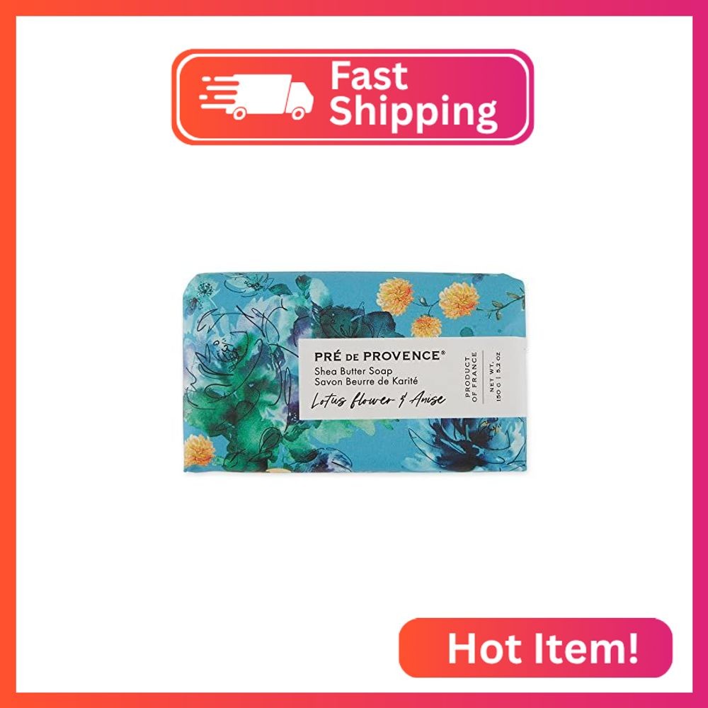 Pre de Provence Wrapped Artisanal Soap Bar, Organic Shea Butter Enriched, Natura