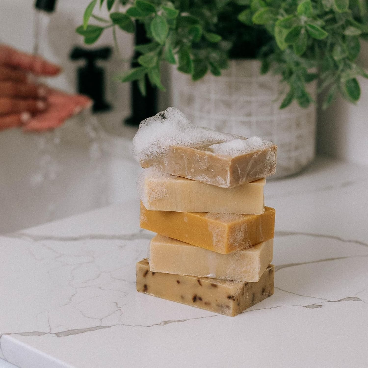 All Natural Handmade Goat Milk Soap for Dry Skin Relief, Oatmeal & Honey, 4.5…