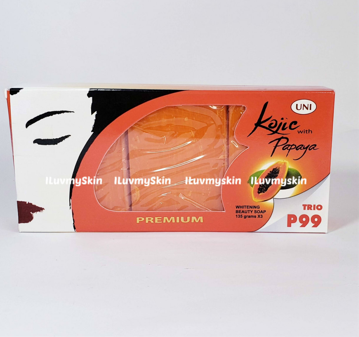 UNI Kojic with PAPAYA Whitening Beauty Soap (3x135g)