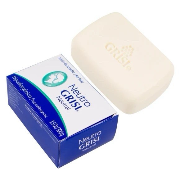 Neutro Grisi Neutral Soap 3.5 oz Bars, Pack of 3 – Fragrance-Free Sensitive Skin
