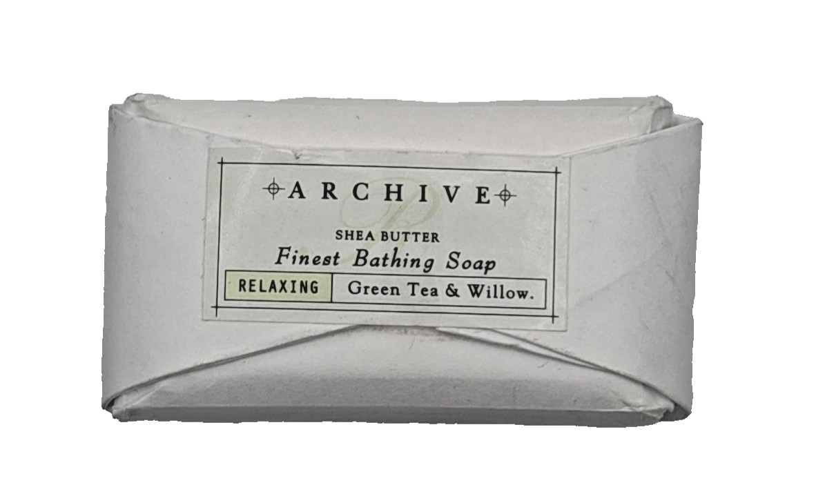 Archive Green Tea & Willow Finest Bathing Soap Bar Shea Butter Relaxing Mini New
