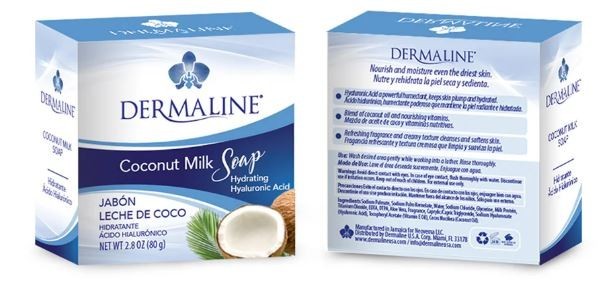 Dermaline Soaps 2.8 oz, Delicate fragrance soaps, Almond & Oatmeal, Coconut Milk