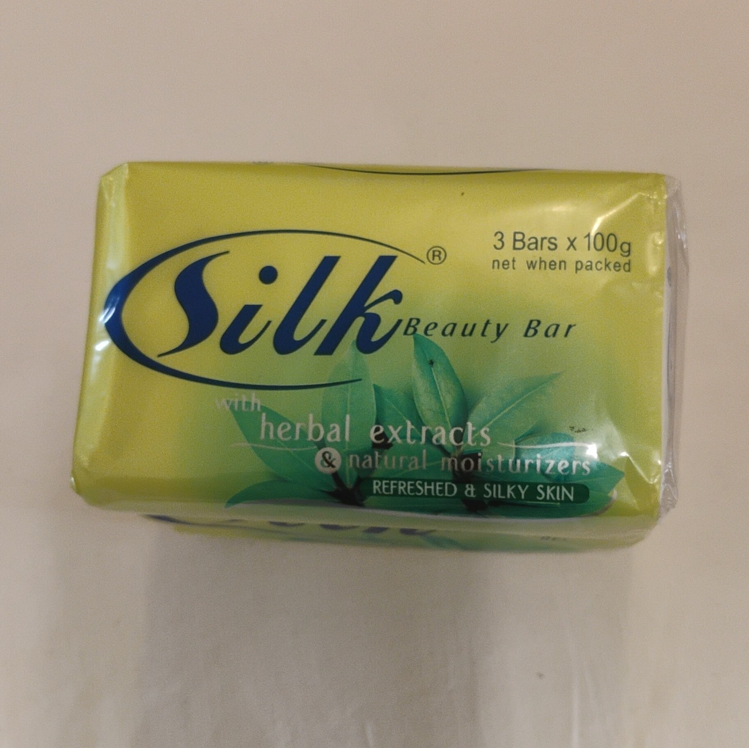 Silk Herbal Beauty Bar Soap, Moisturizing, 3 Bars, 100g Each