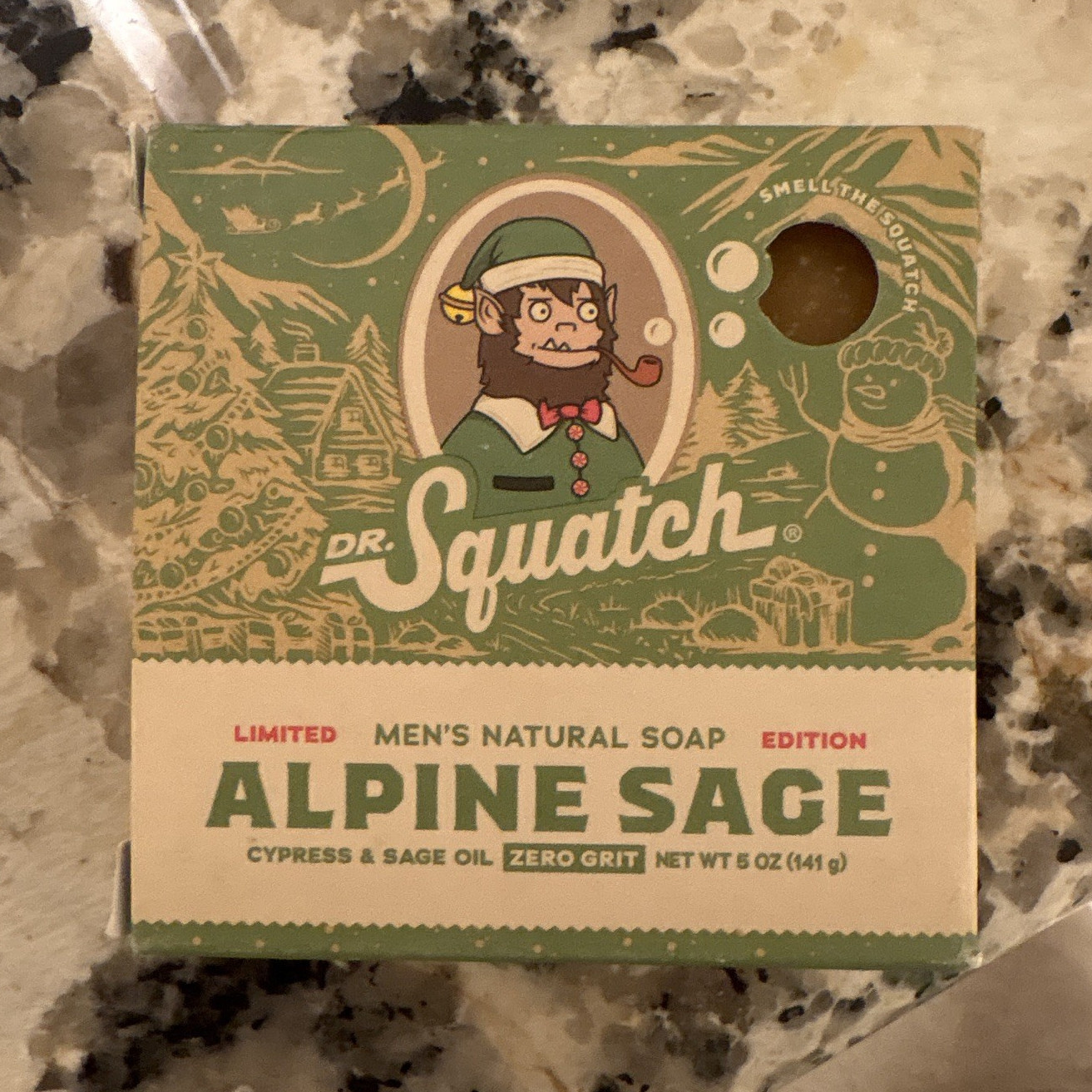 Dr. Squatch Limited Edition Alpine Sage Natural Soap Bar Cypress & Sage 5 oz
