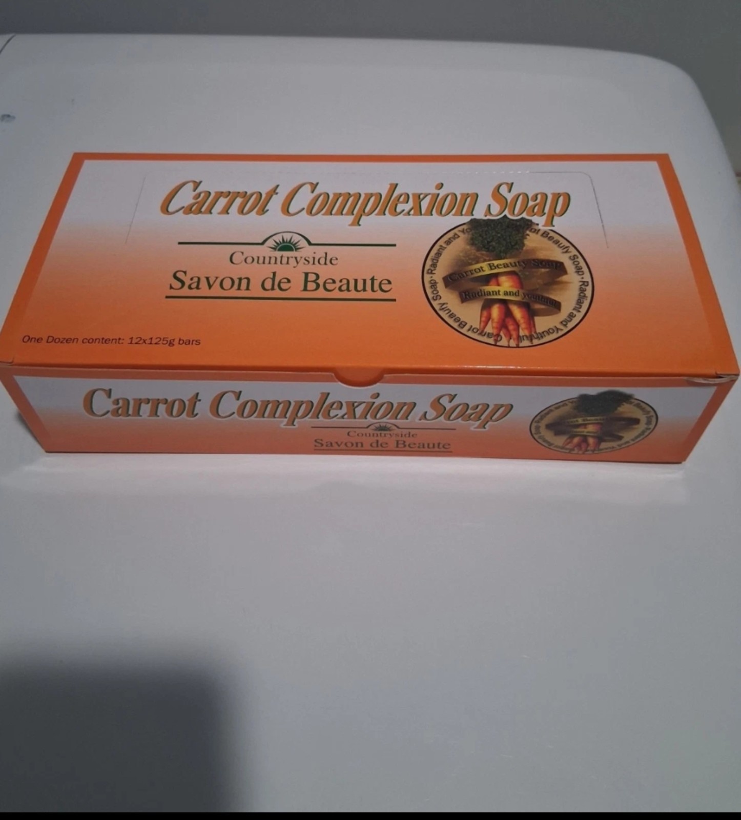 Countryside Carrot Complexion Savon de Beaute Beauty Bar 12x125g Orange