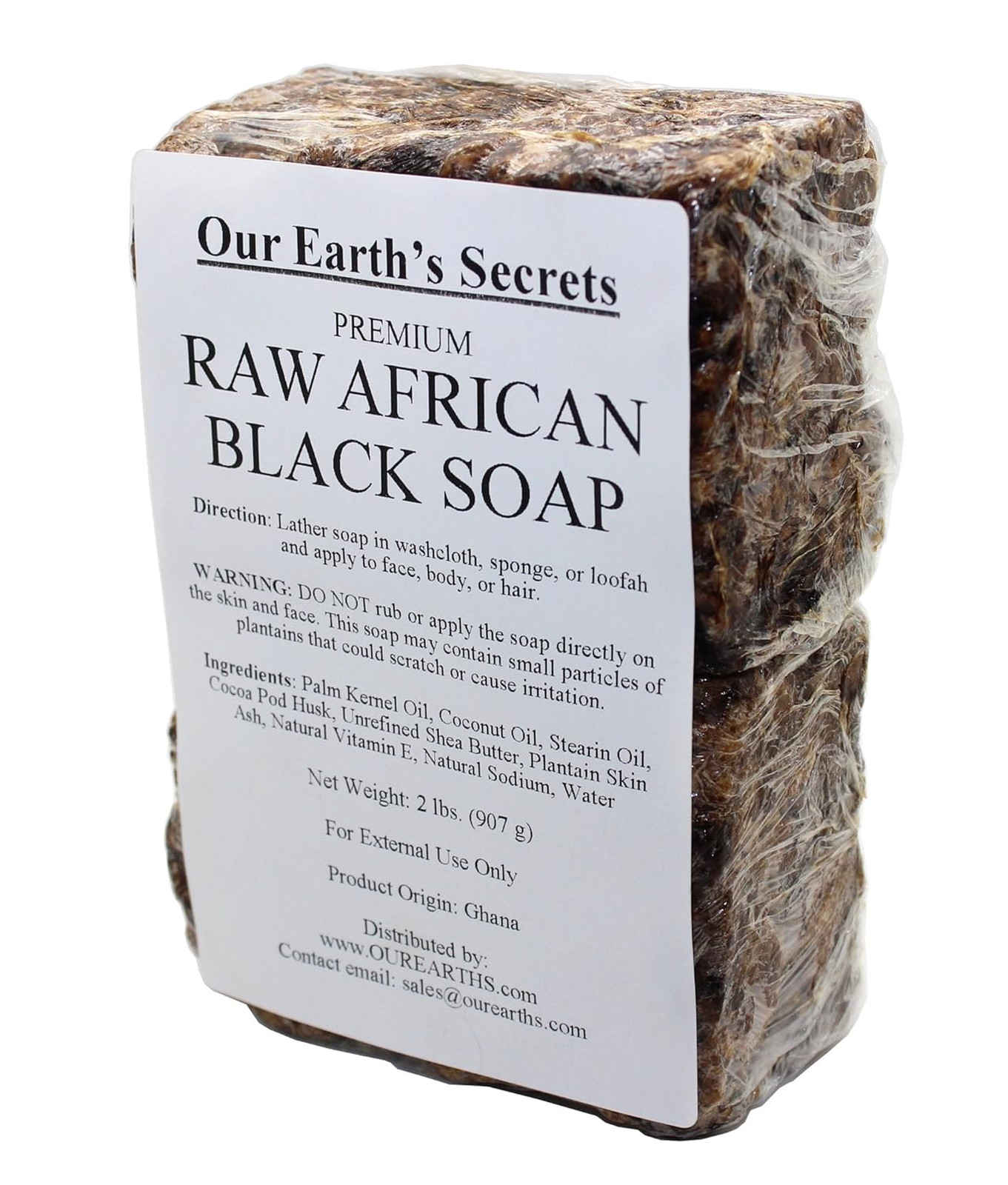 African Black Soap Raw 2 lbs Natural Shea Coconut Oil Unrefined Skin Care
