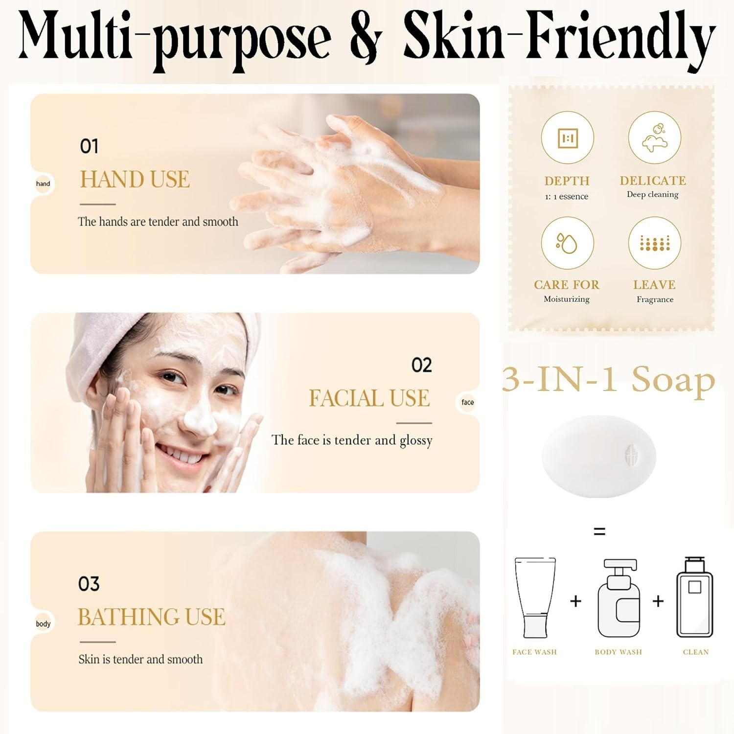 Rice Essence Rice Cleansing Soap, with Goat Milk Essence & Centella Asiatica,…