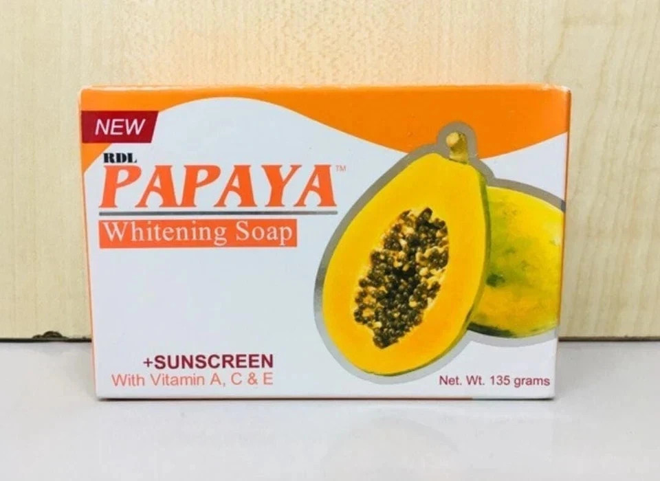 RDL Papaya Whitening Soap Sunscreen With Vitamin A C & E 135g ( X 3 )