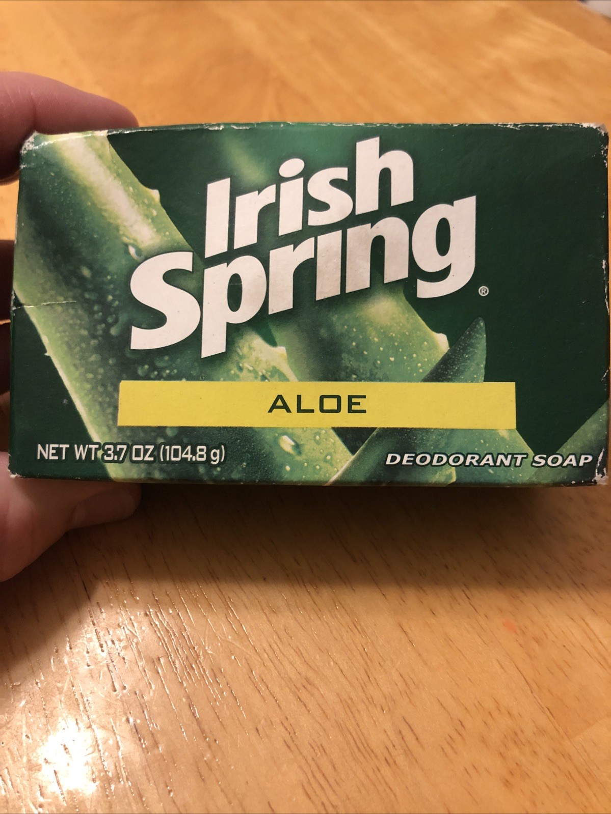 Irish Spring Aloe Deodorant Soap – 3.7 oz New NIB *Box Has Been Scrunched* Qty 1