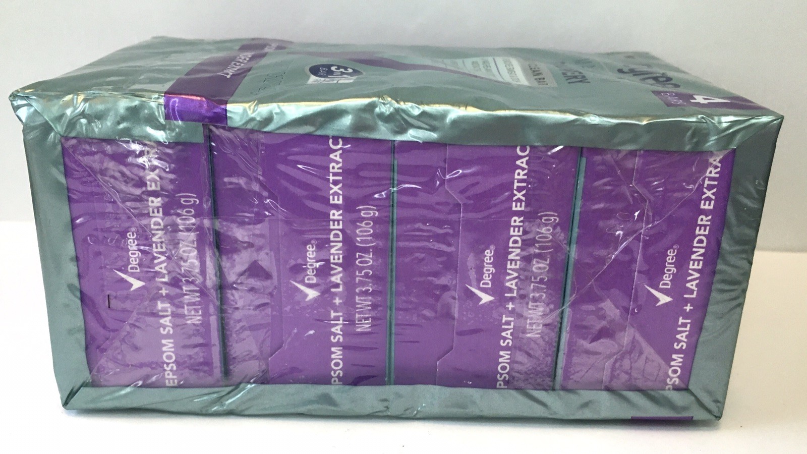 4 Bars Degree Maximum Recovery 3-in-1 Soap Bar Epsom Salt + Lavender 3.75 oz Max