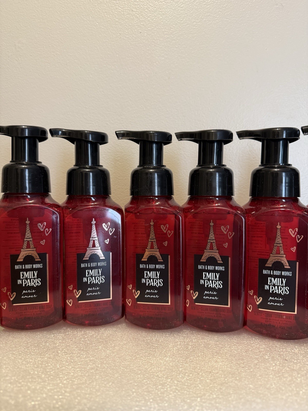 5 New EMILY IN PARIS PARIS AMOUR BATH & BODY WORKS GENTLE FOAMING HAND SOAP