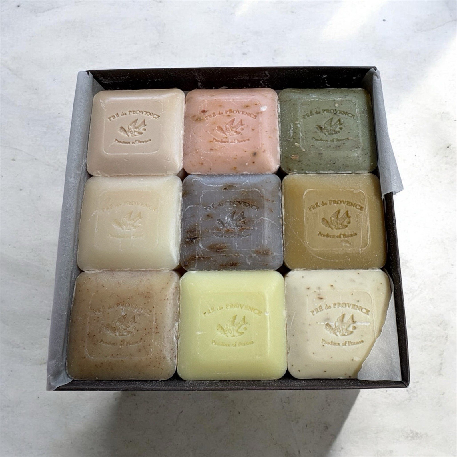 Pré de Provence Assorted Soap Set Shea Butter Enriched Floral Square 9 x 25g