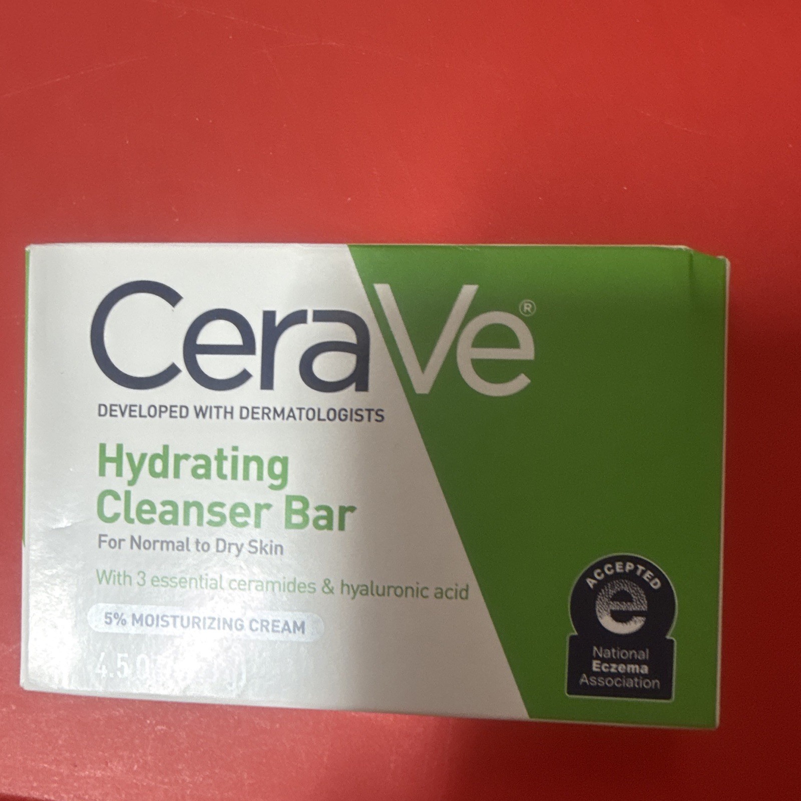 CeraVe Hydrating Cleanser Bar Hydrating Unscented Normal Skin 4.5 oz