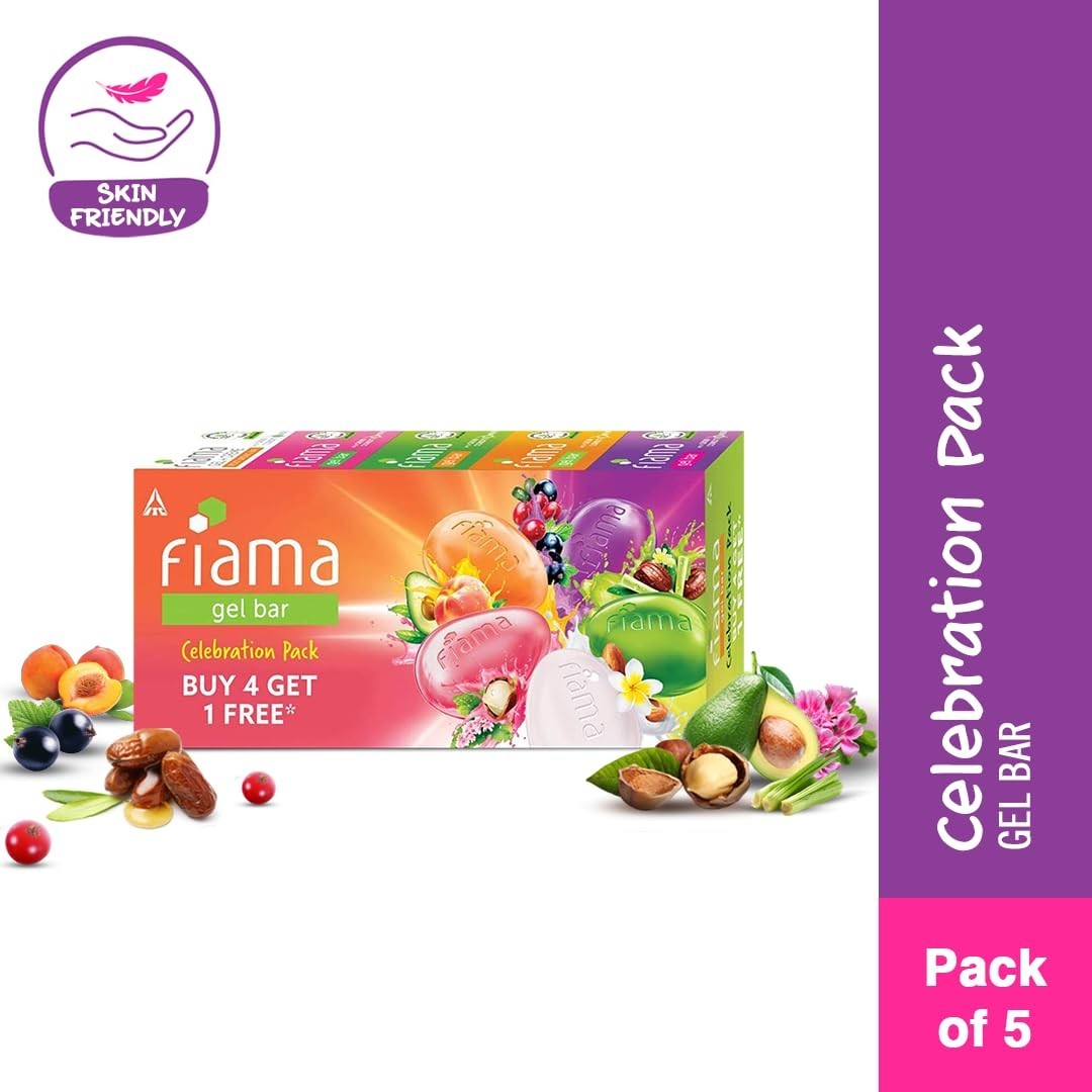 Fiama Gel Bathing Bar Celebration Pack 5x125g Moisturizing Soap All Skin