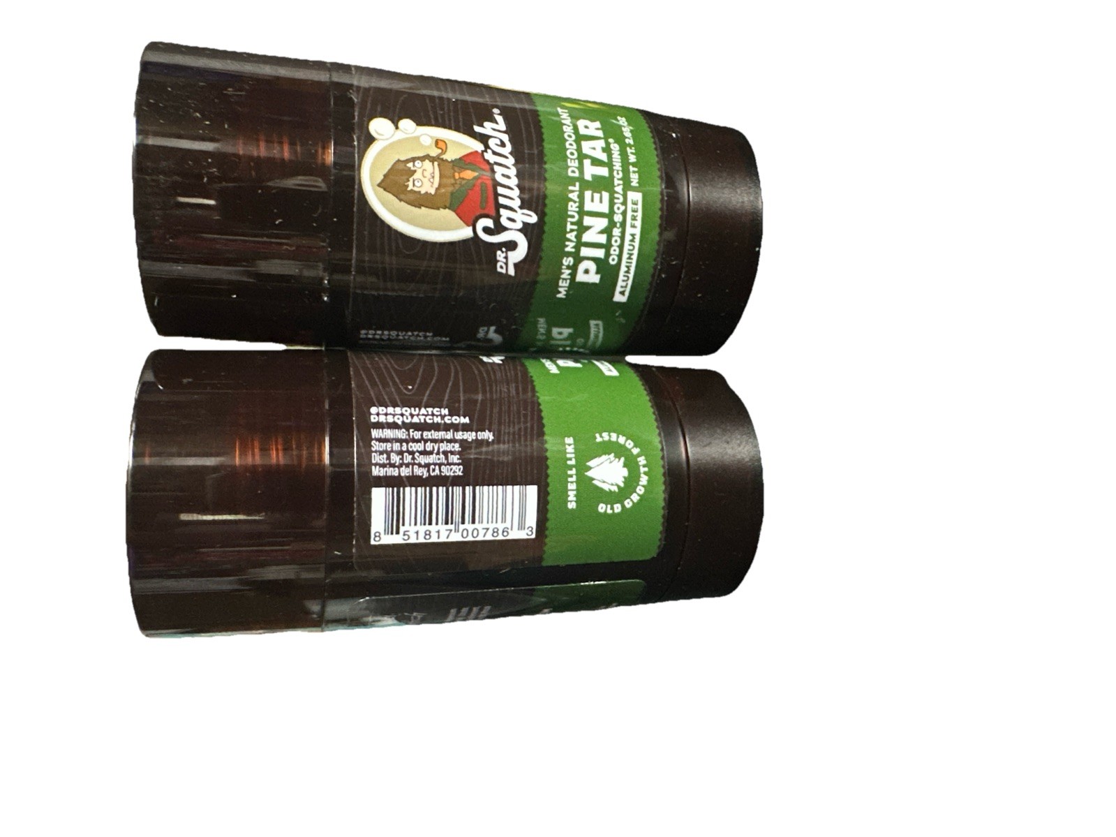 Dr. Squatch Natural Deodorant-Pine Tar 2.65fl. oz-Set of 2