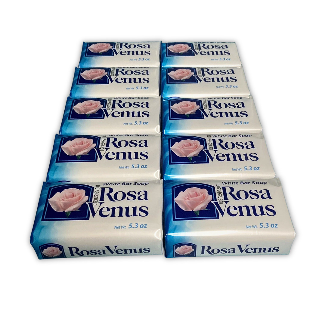 Rosa Venus White Bar Soap 5.3 oz Each – Pack of 10 Bars