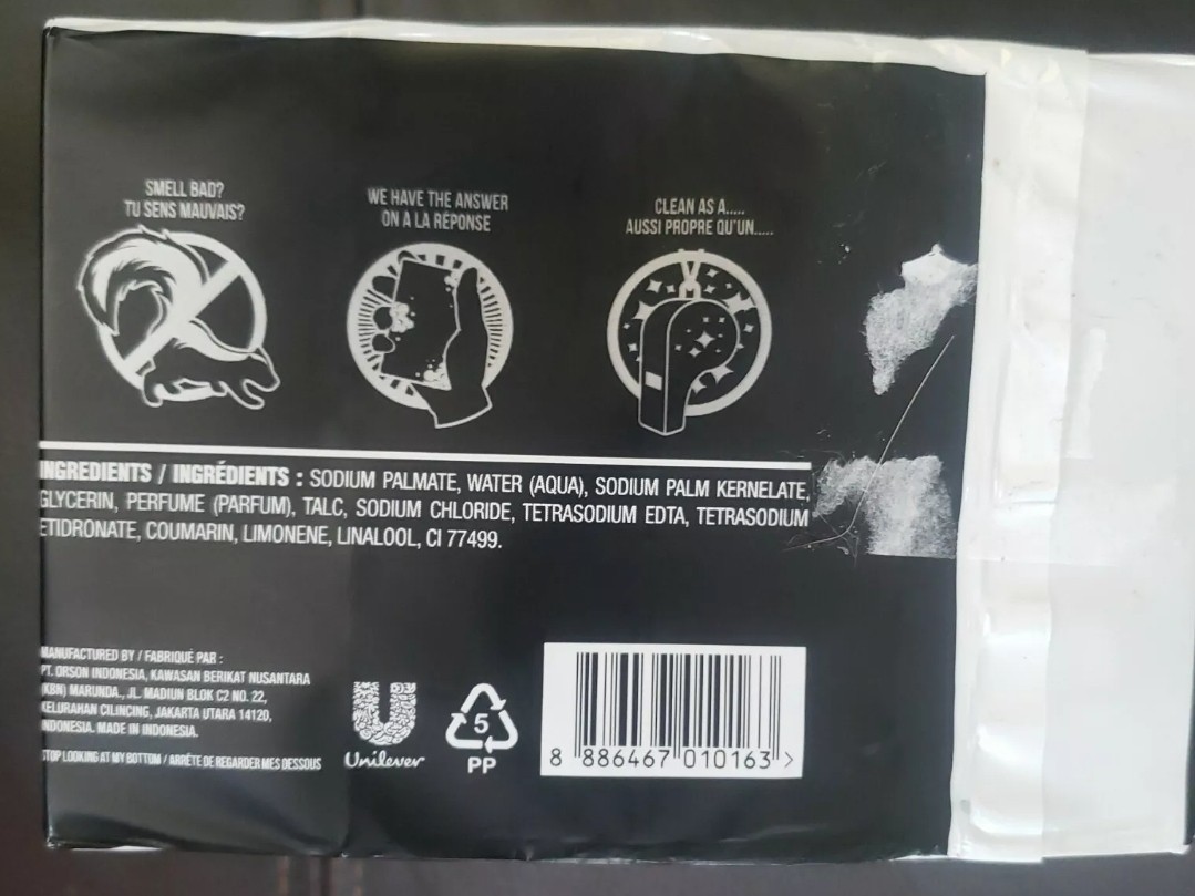 AXE Dark Temptation Face/Body Soap Dark Chocolate Scent 3.7 Oz Bars 4 Pack