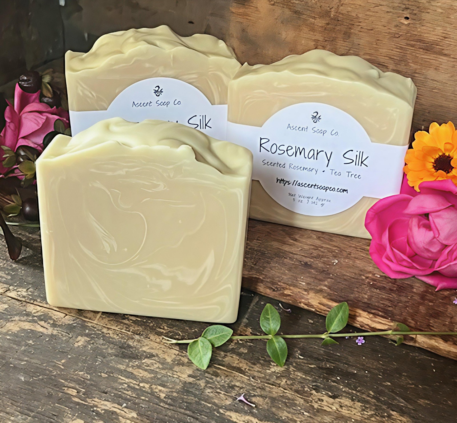 Handcrafted Artisan Soap – Rosemary Silk – Ascent Soap Co.