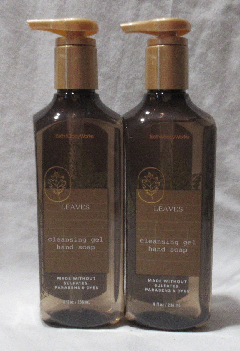 Bath & Body Works Cleansing Gel Hand Soap Lot Set of 2 Fall LEAVES