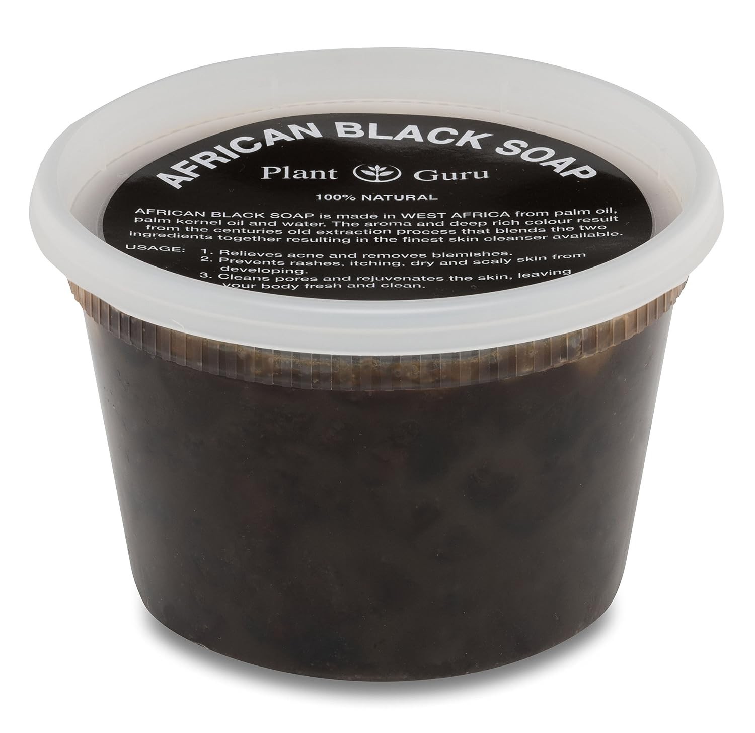 16 oz African Black Soap – Hydrating Face & Body Cleanser with Shea Butter