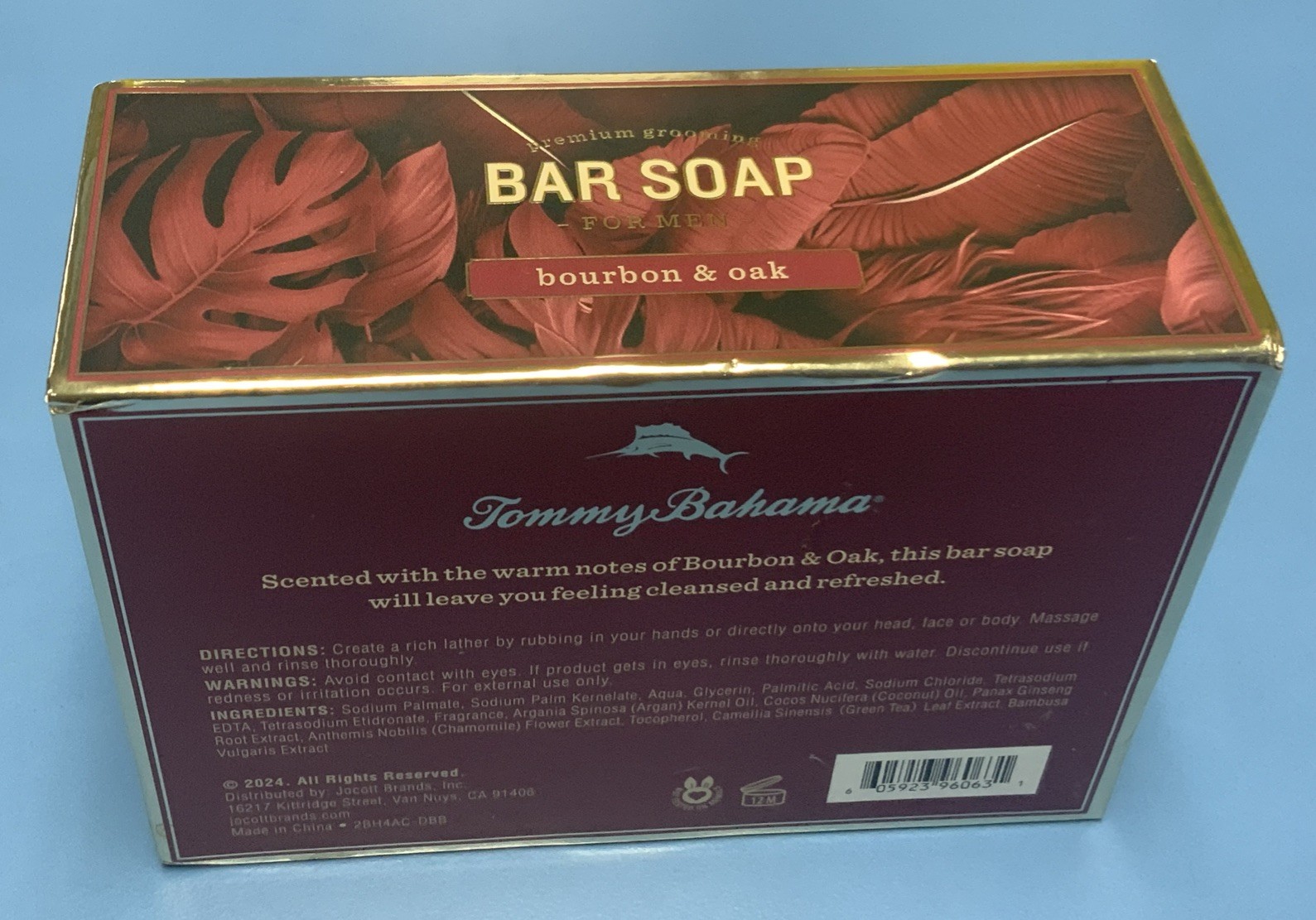 Tommy Bahama Bar Soap Bourbon & Oak 10 Oz Hair Face Body Damaged Box NEW
