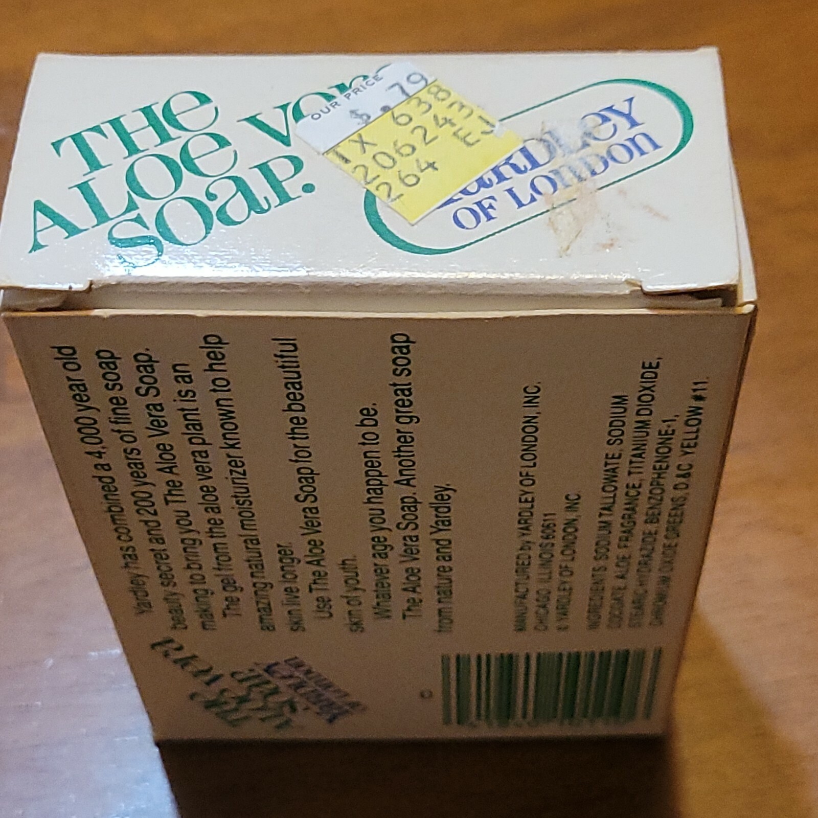 ALOE VERA YARDLEY OF LONDON BAR SOAP 4.25 RARE OLD VINTAGE NOS 2