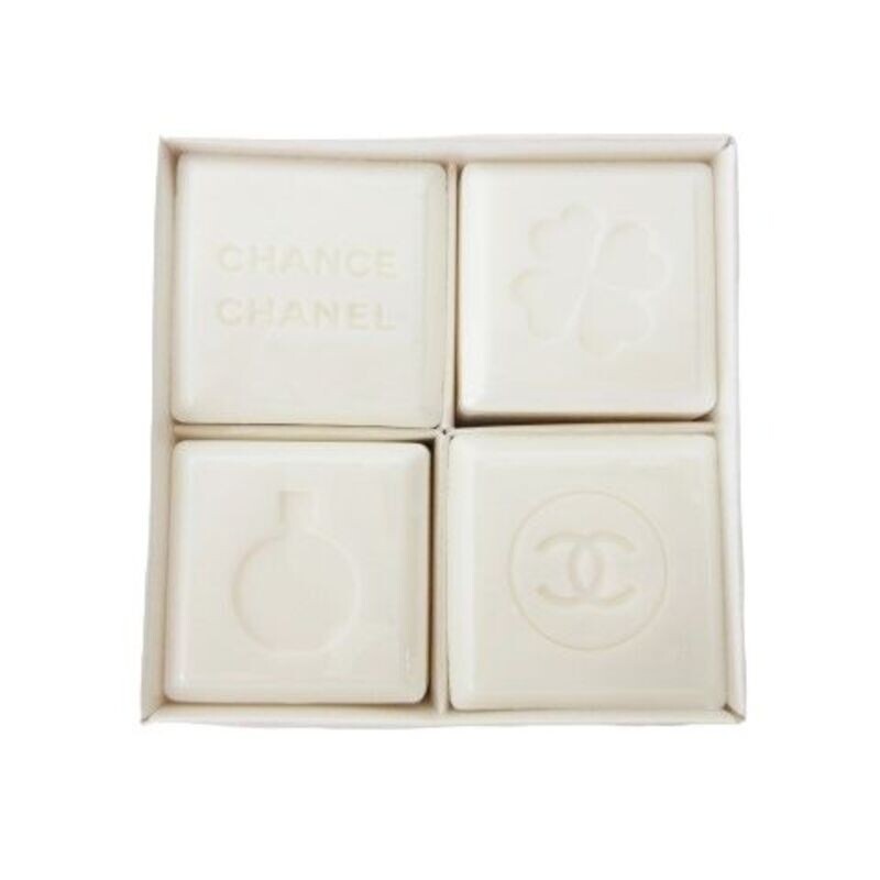 Chanel Chance Au Fresh Le Savon Body Soap 4 pieces White 33x33mm 40g Unused