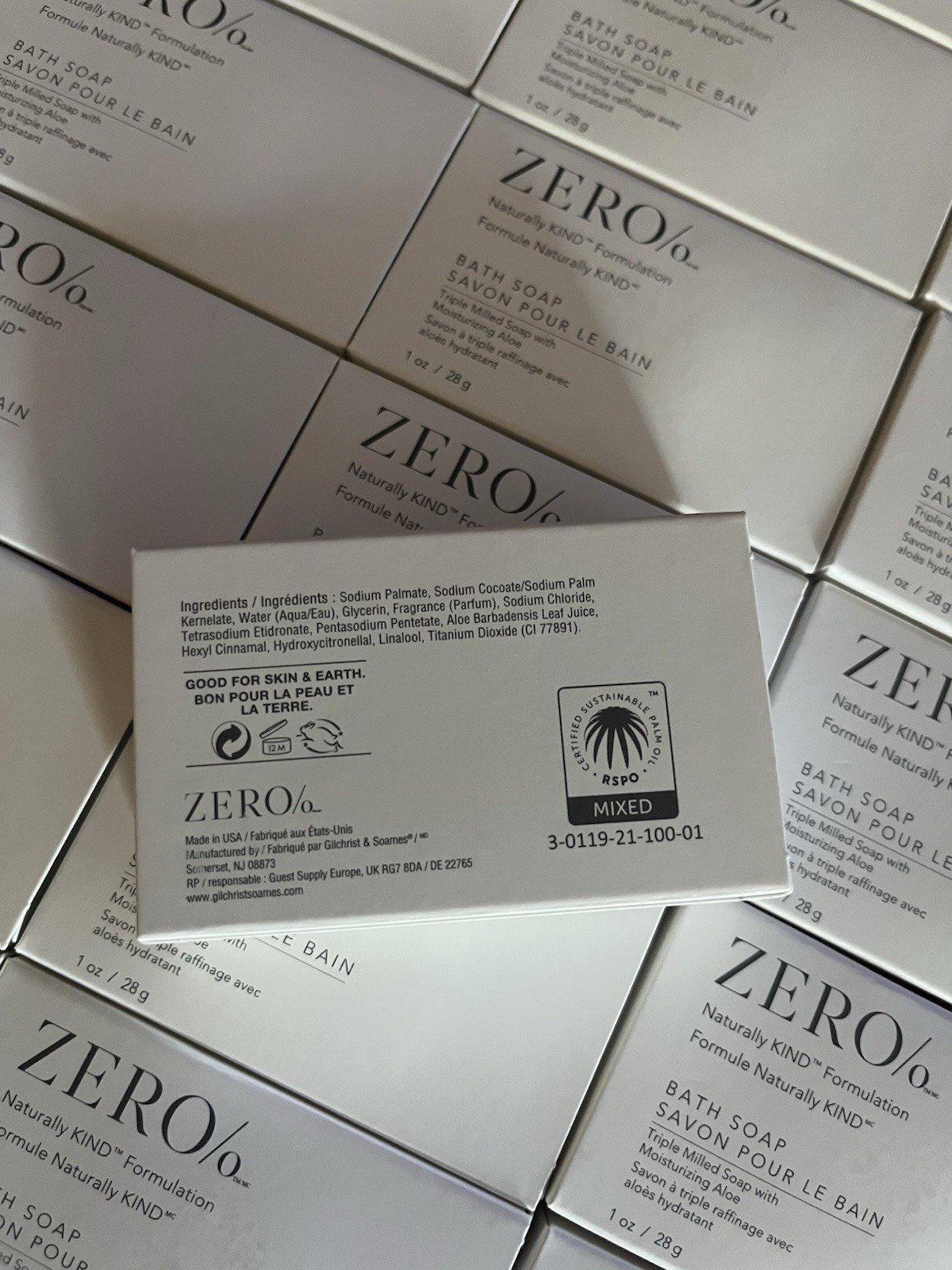❤️25X Gilchrist & Soames Zero Percent Triple Milled Aloe Bath Bar Soap 1 oz ❤️