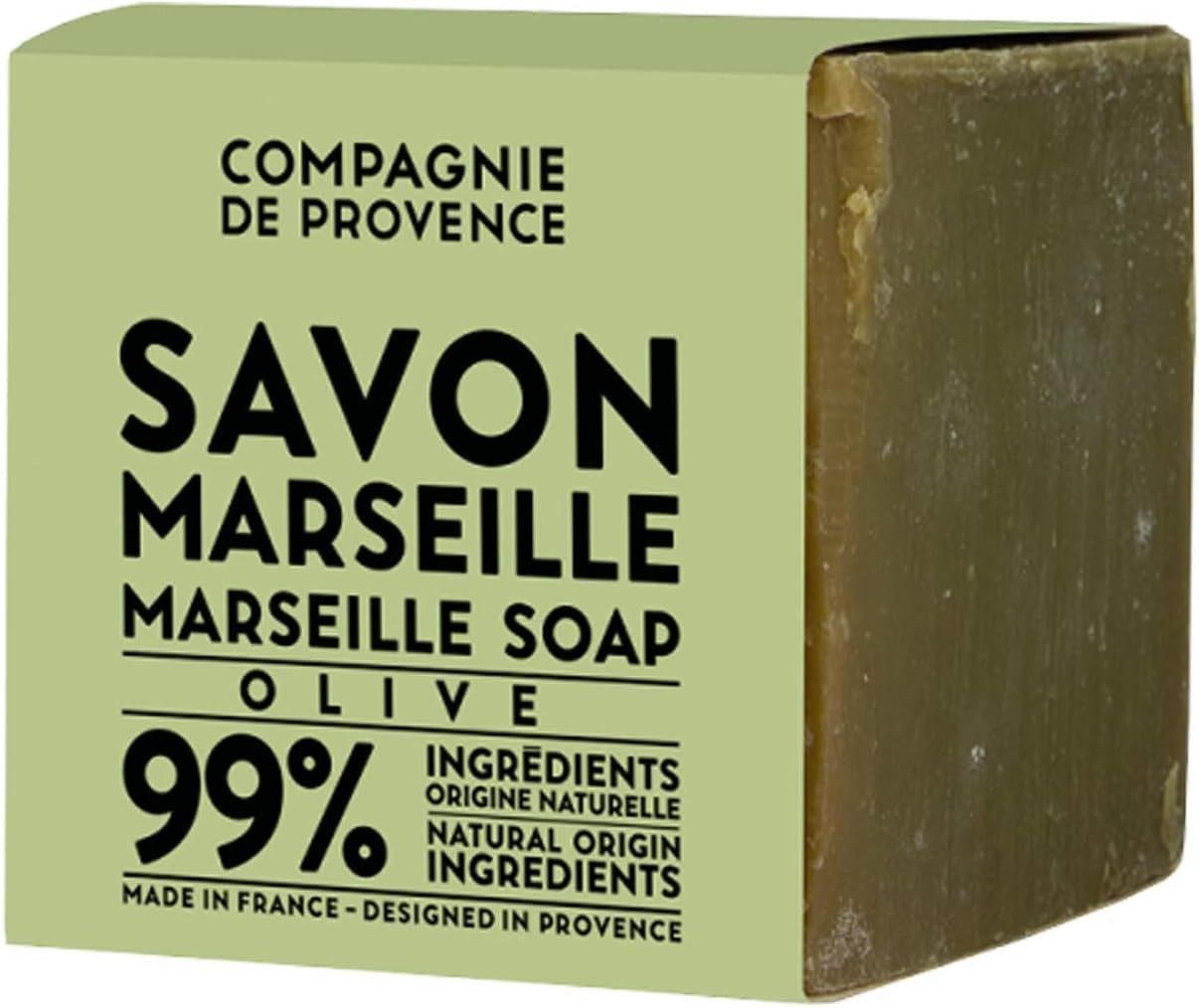 Compagnie de Provence Savon Marseille Olive Soap Cube – 400 grams – Made in F…