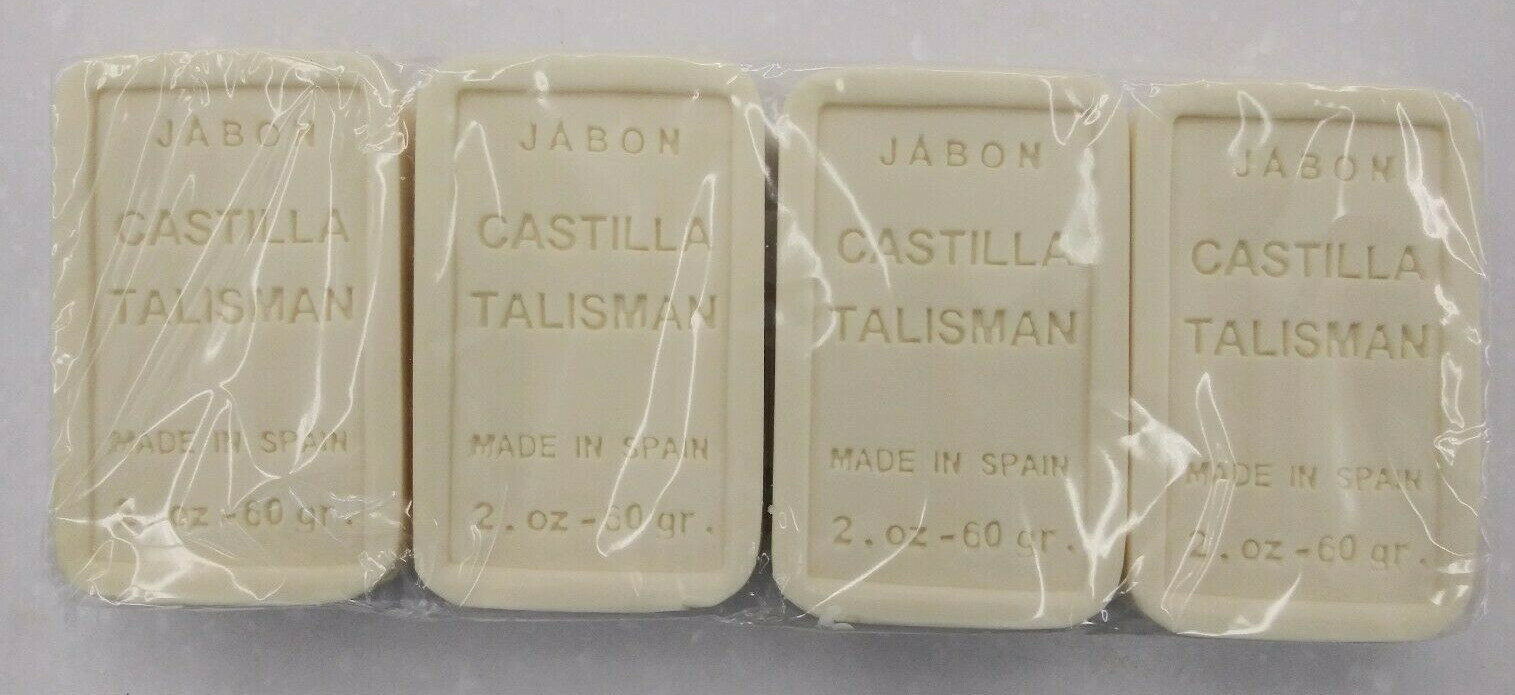 New 4 Jabon Castilla Castile Soap Bars Talisman Made in Spain 2 oz Each